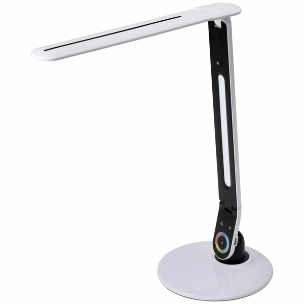 Estallar 18 in. Color Changing LED Desk Lamp with RGB Arm, White & Black ES2494402